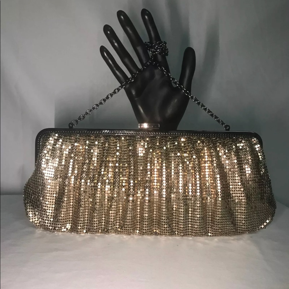 Bronze Shimmer Chain Clutch